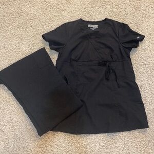 Women’s Grey’s Anatomy black maternity scrub set